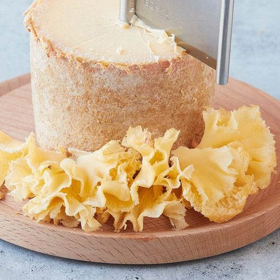 Sunday Brunch Girolle & Tête de Moine Bundle – Artisan Swiss Cheese Wheel + Girolle Slicer (Half Wheel)