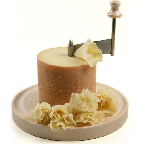Sunday Brunch Girolle & Tête de Moine Bundle – Artisan Swiss Cheese Wheel + Girolle Slicer (Half Wheel)